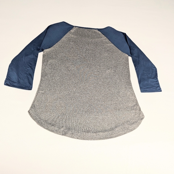 Jersey shirt grey blue Raglan sleeves stretch soft comfortable - Picture 2 of 5